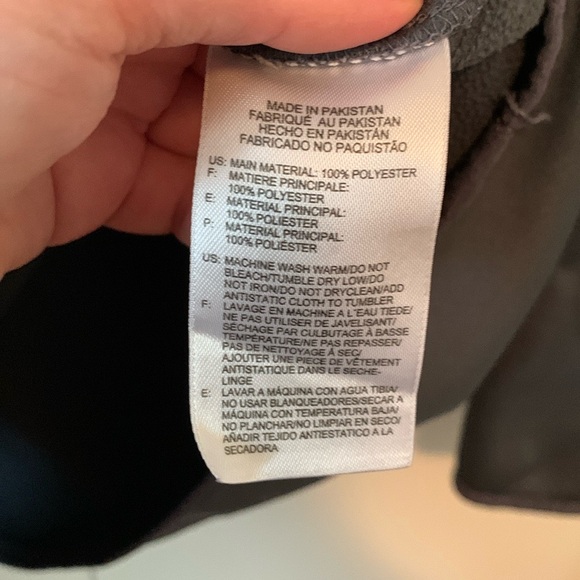 Reebok Play Dry Stay Warm Dark Grey Men’s Training Hoodie Size Large - Picture 10 of 11